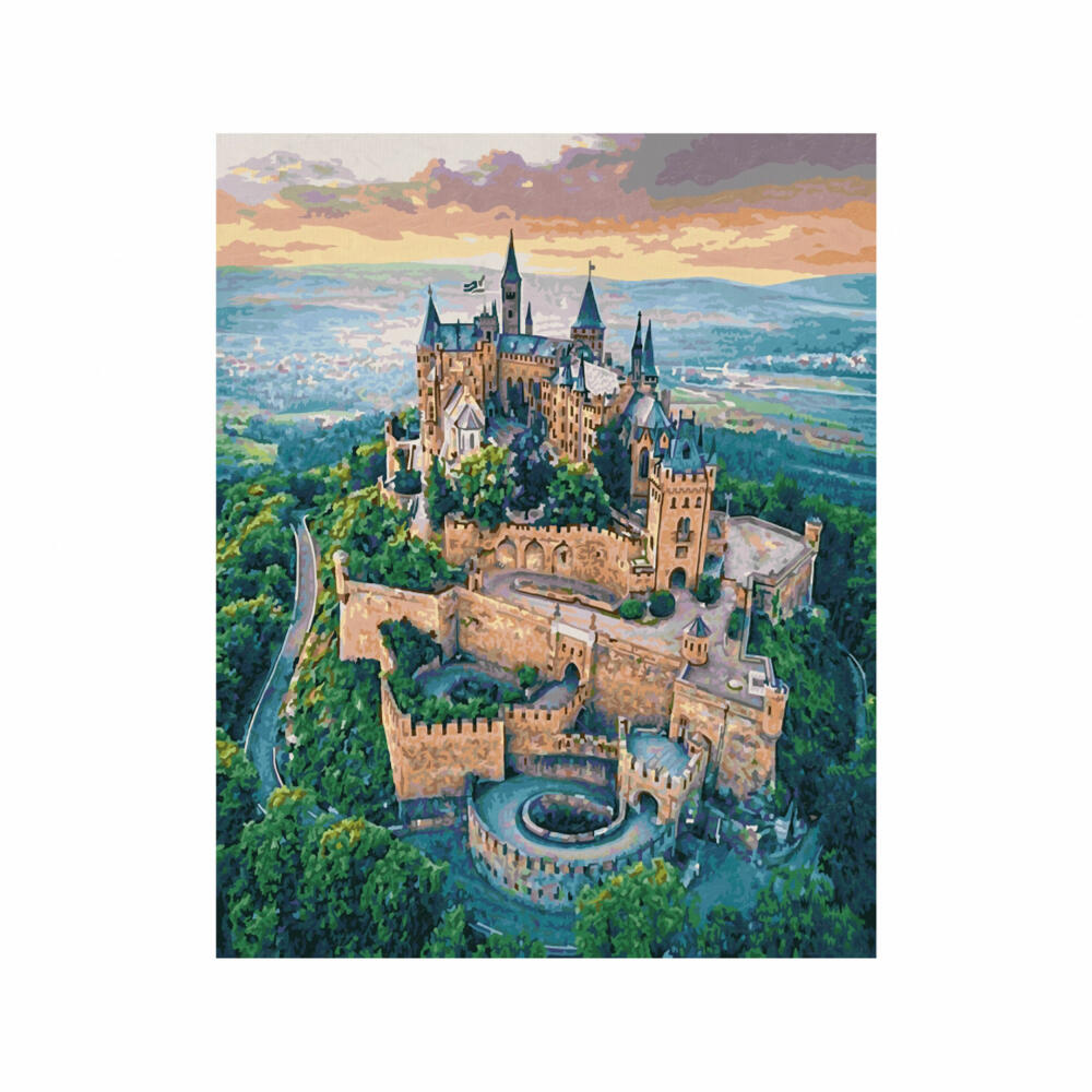 Schipper Painting by Numbers Castle Hohenzollern, Master Class Premium, Coloring Page, Wall Picture, 40 x 50 cm, 609130882