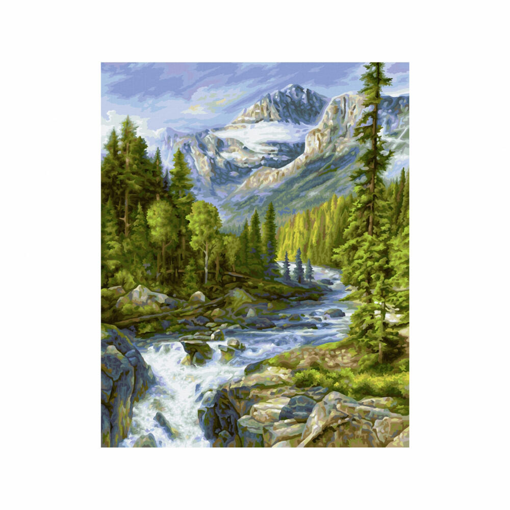Schipper Malen nach Zahlen Rocky Mountains, Meisterklasse Premium, Malvorlage, Wandbild, 40 x 50 cm, 609130883