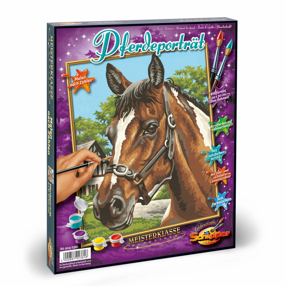 Schipper Painting by Numbers Horse Portrait, MNZ, Painting, Painting Set, 24 x 30 cm, 609240381