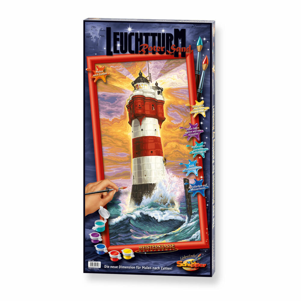 Schipper Malen nach Zahlen Leuchtturm Roter Sand, MNZ, Gemälde, Malset, 40 x 80 cm, 609220399