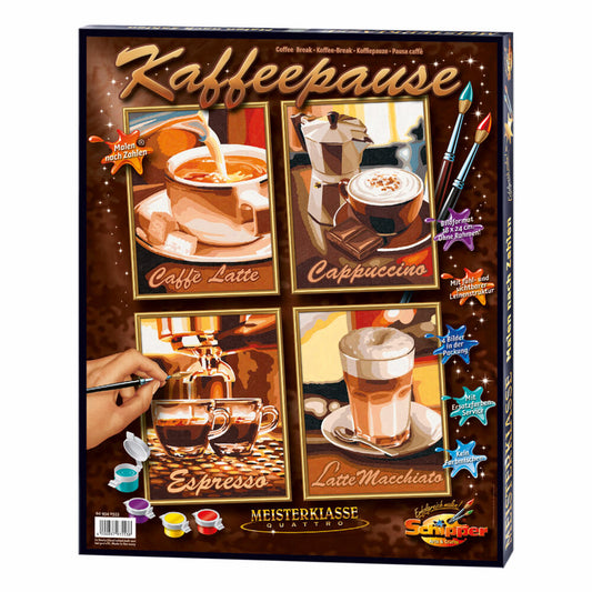 Schipper Malen nach Zahlen, Kaffeepause, Quattro, Zeichnen, Dekoration, Pappe, 51.5 cm, 609340553