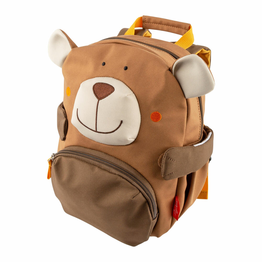 sigikid Pfötchen-Rucksack Bär, Kinderrucksack, Kitatasche, Kindergarten, Polyester, Braun, 5.2 L, 25436