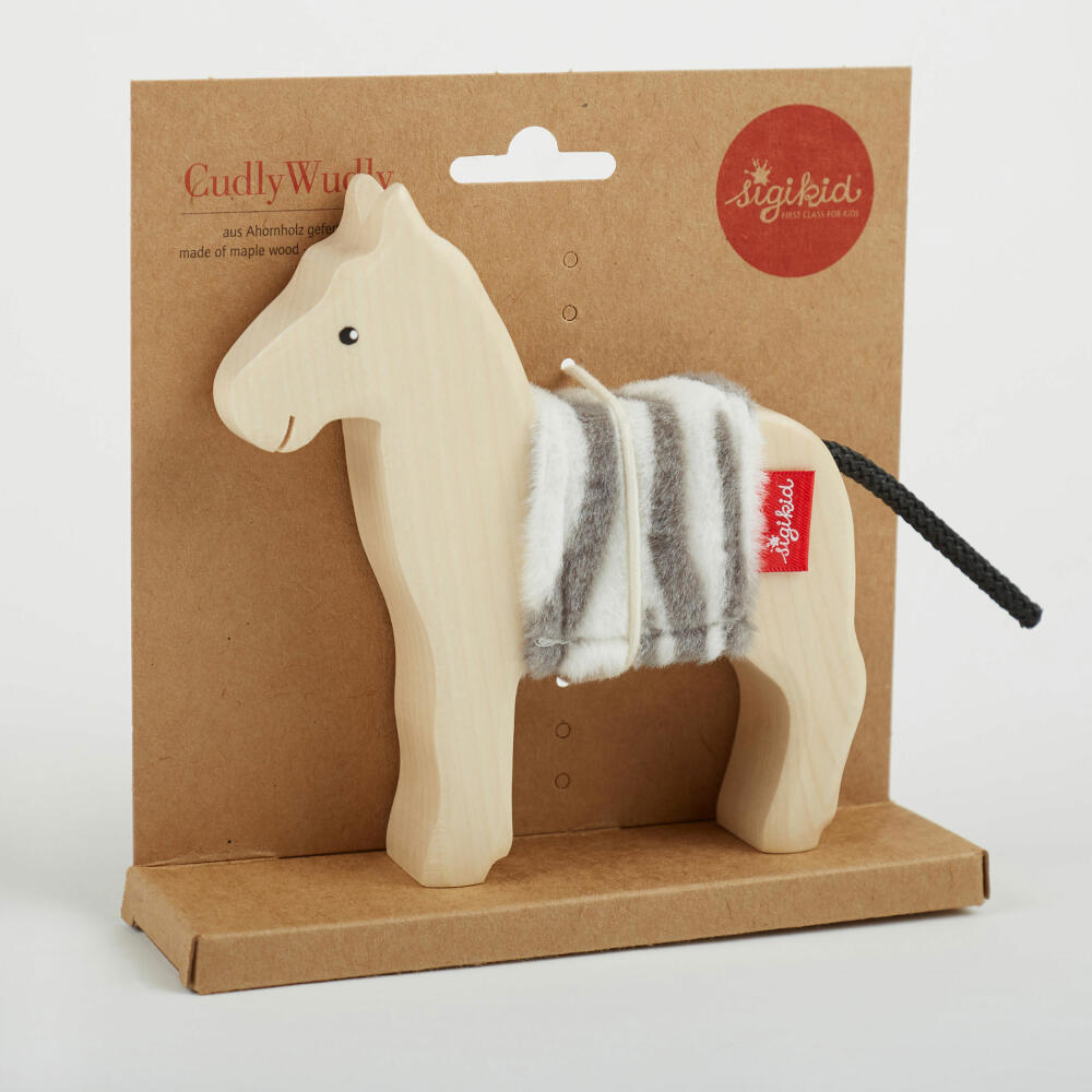 sigikid Cudly Wudly wooden animal zebra, wooden figure, toy figure, wooden toy, toy, decoration, 39505