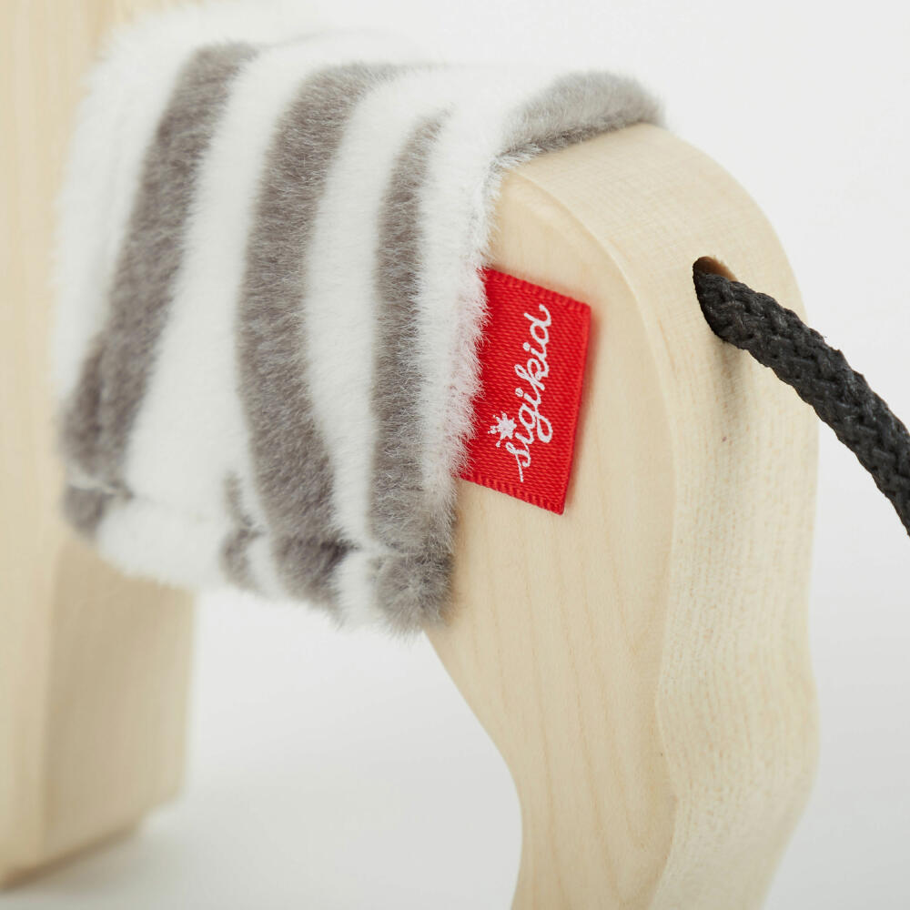 sigikid Cudly Wudly wooden animal zebra, wooden figure, toy figure, wooden toy, toy, decoration, 39505