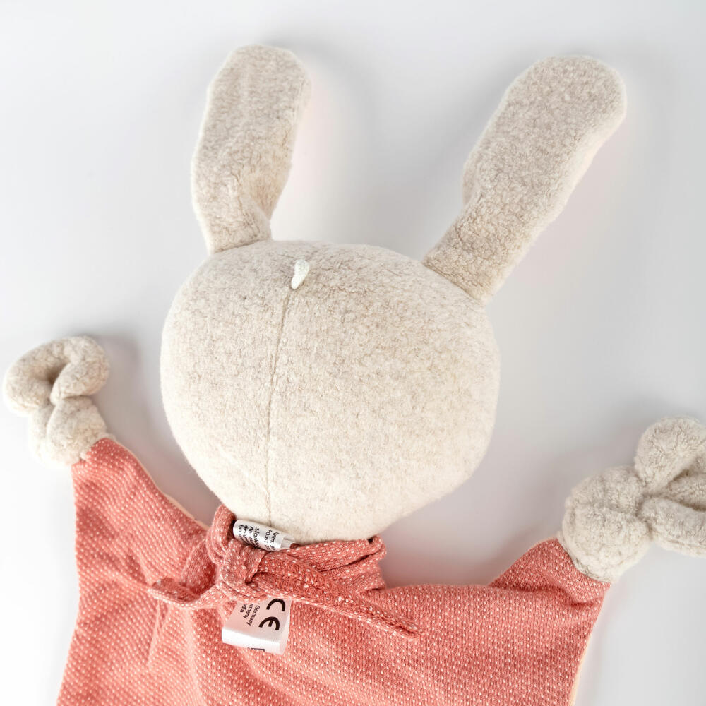 sigikid snuffle cloth rabbit vanilla, security cloth, cuddly cloth, baby cloth, cotton, pink, 39772