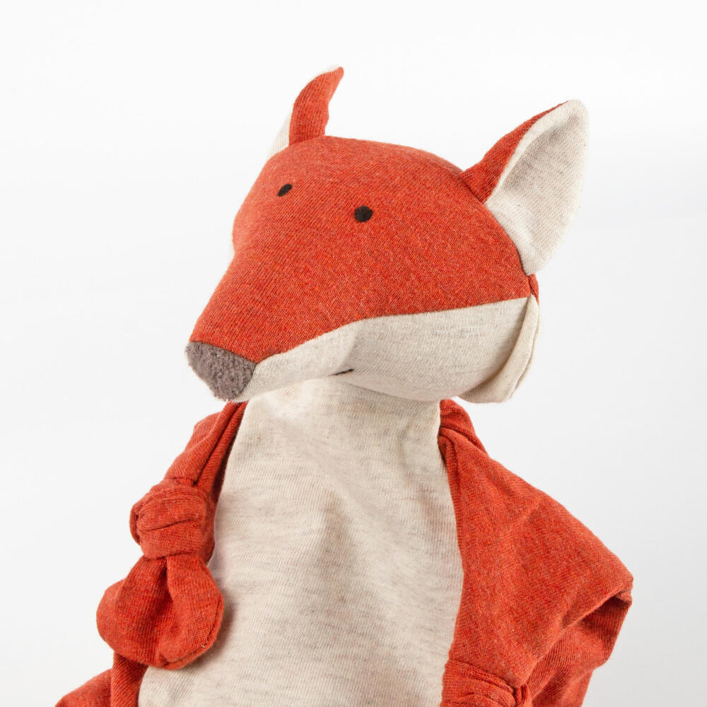 sigikid Jersey-Tuch Fuchs Tiny Tissues, Schnuffeltuch, Schmusetuch, Kuscheltuch, Baumwolle, Orange, 26 cm, 39795