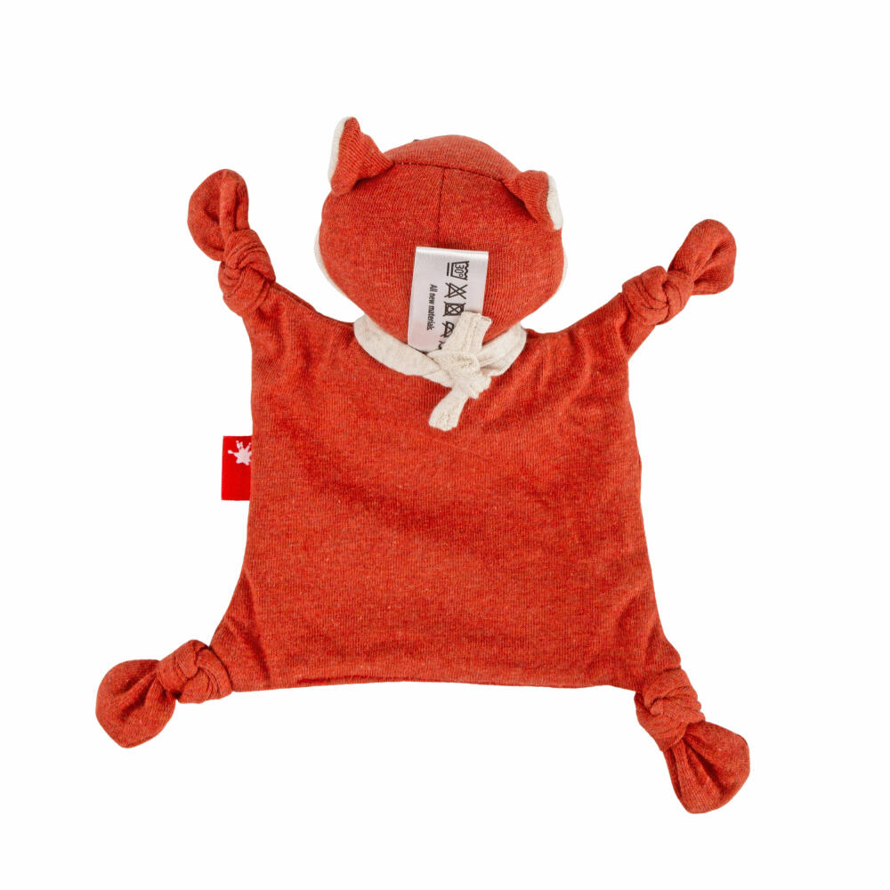 sigikid Mini Jersey-Tuch Fuchs Tiny Tissues, Schnuffeltuch, Schmusetuch, Kuscheltuch, Baumwolle, Orange, 18 cm, 39835