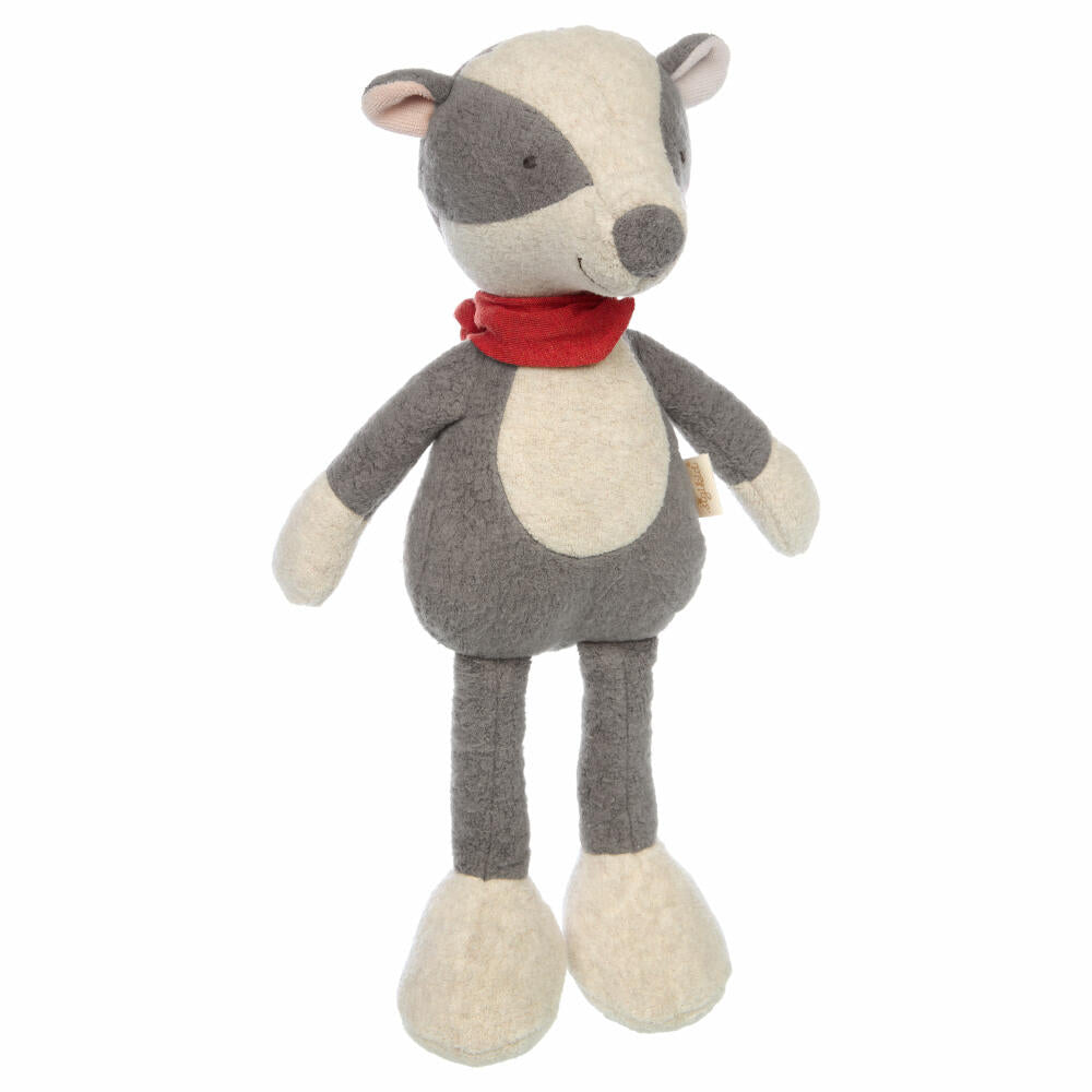 sigikid Plüschfigur Dachs Vanilla, Kuscheltier, Plüschtier, Schmusetier, Baumwolle, Grau, 32 cm, 39907