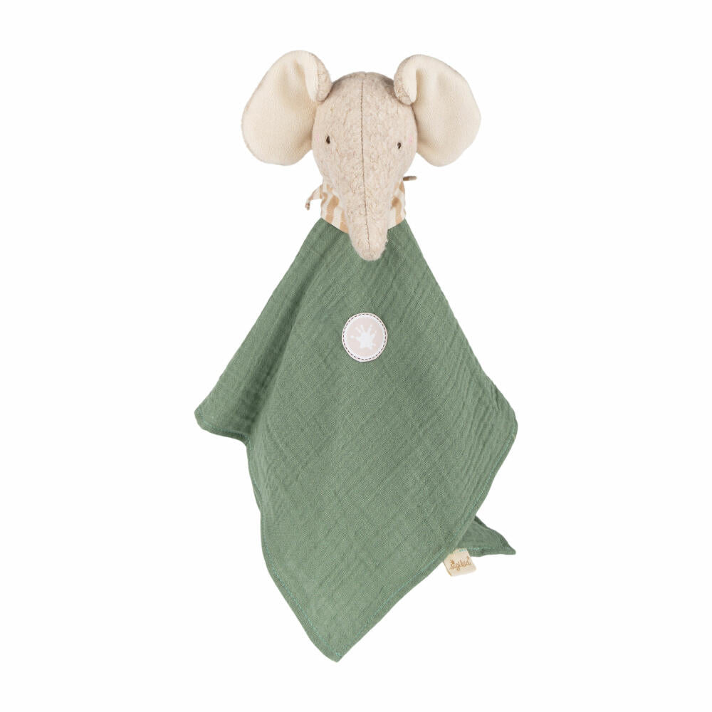 sigikid Musselintuch Elefant Tiny Tissues, Schmusetuch, Schnuffeltuch, Greifling, Baumwolle, Grün, 39927