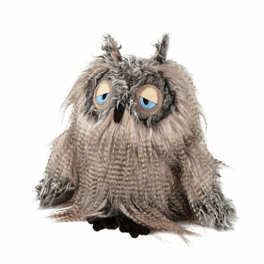 sigikid Miss Night Owl Kikeriki, Kuscheltier, Stofftier, Schmusetier, Grau, 27 cm, 42978