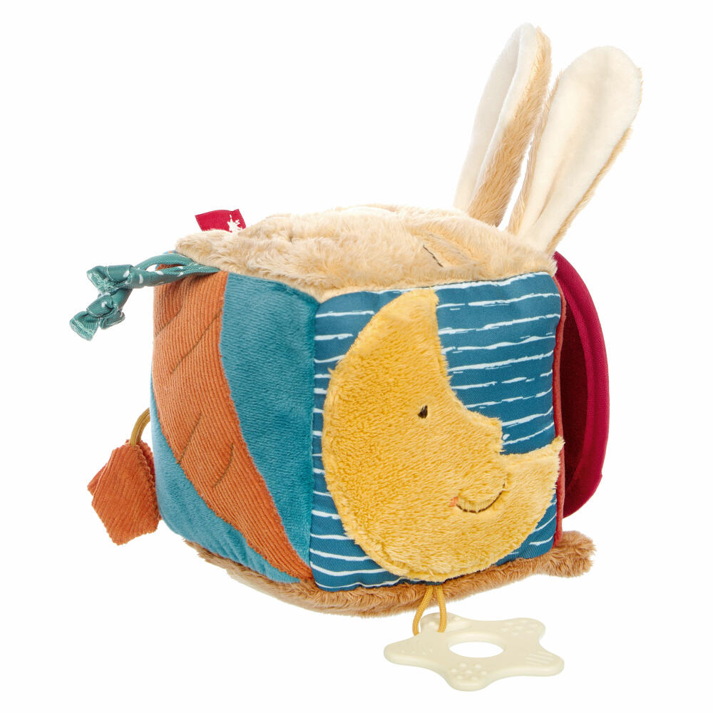 sigikid PlayQ Aktiv-Würfel Yellow, Greifling, Greifspielzeug, Plüschwürfel, Spielzeug, Polyester, 43070