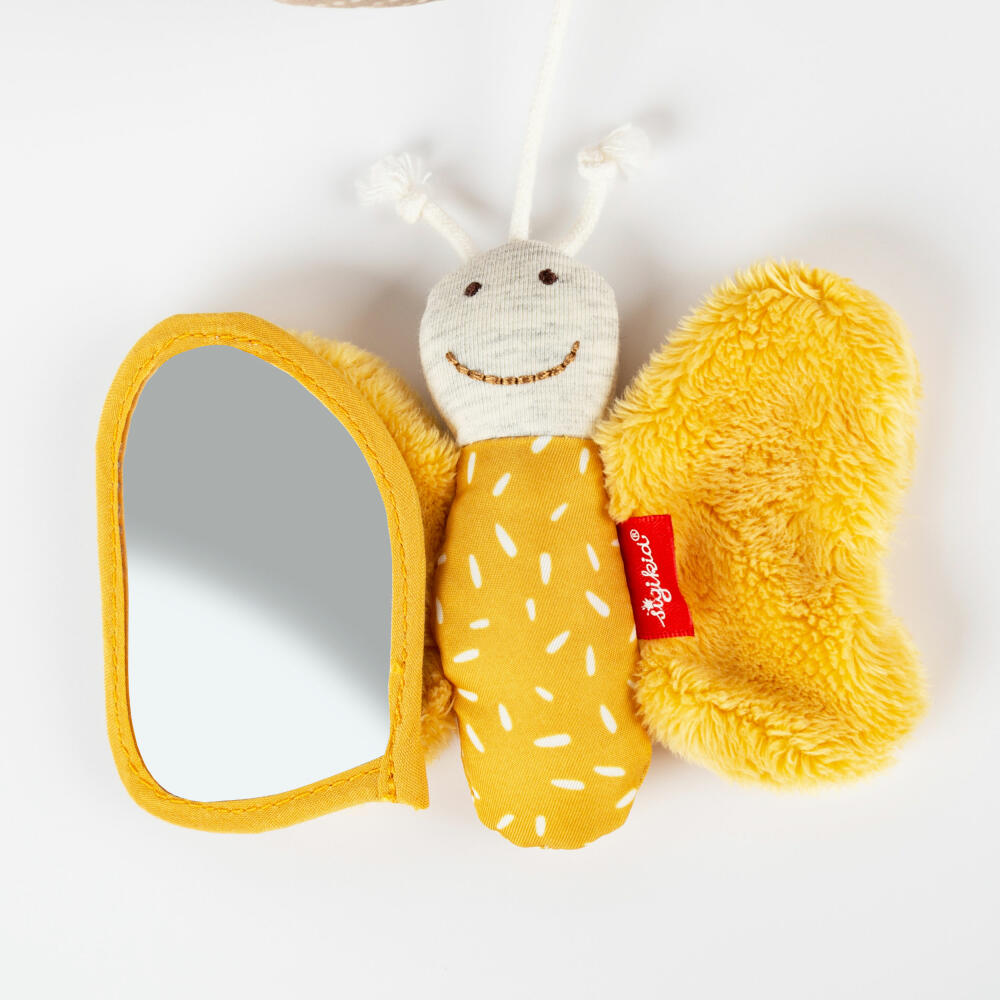 sigikid PlayQ Aktivspirale Schmetterling Yellow, Kinderwagenkette, Kette, Kinderwagen, Babyschale, Spielzeug, 43173