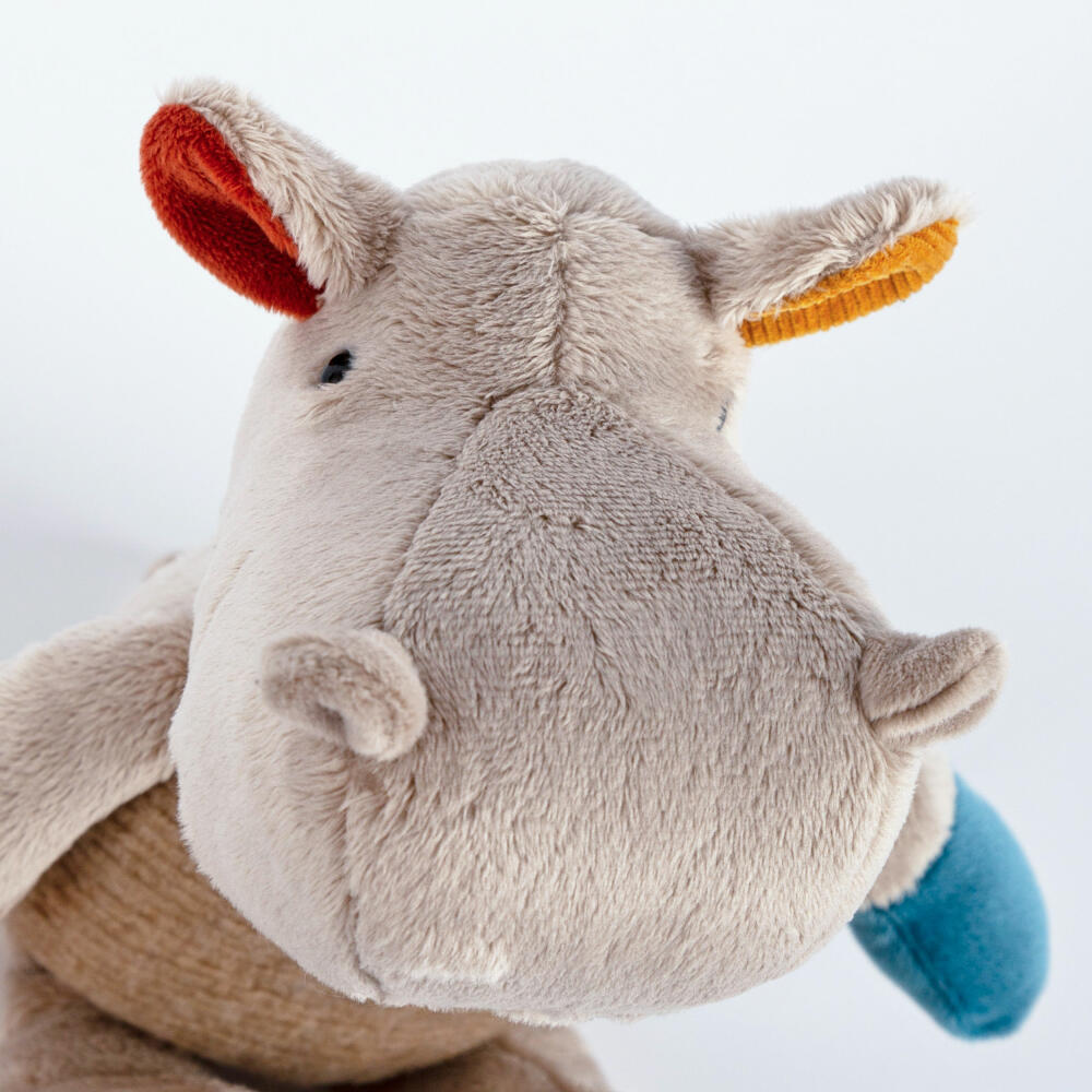 sigikid Patchwork Sweety Hippo Yellow, soft toy, plush toy, cuddly toy, polyester, 26 cm, 43229