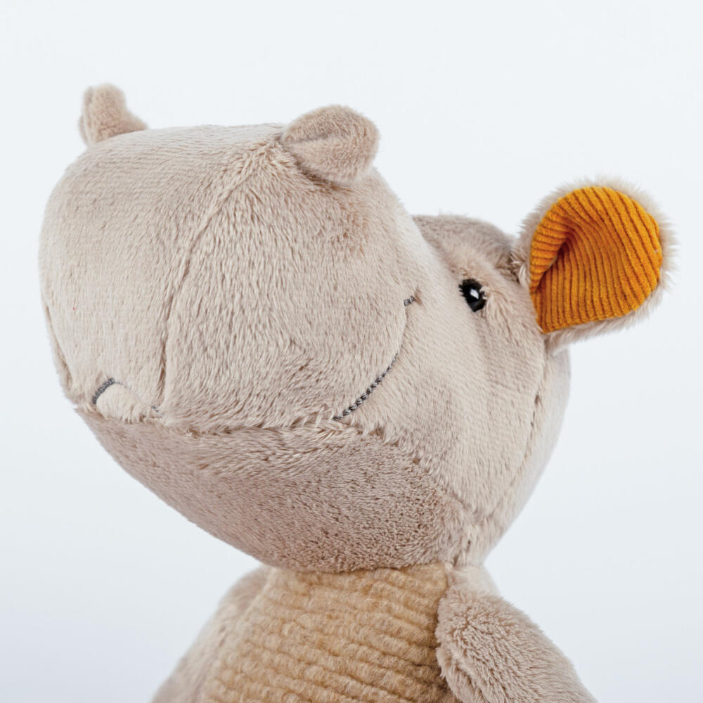 sigikid Patchwork Sweety Hippo Yellow, soft toy, plush toy, cuddly toy, polyester, 26 cm, 43229