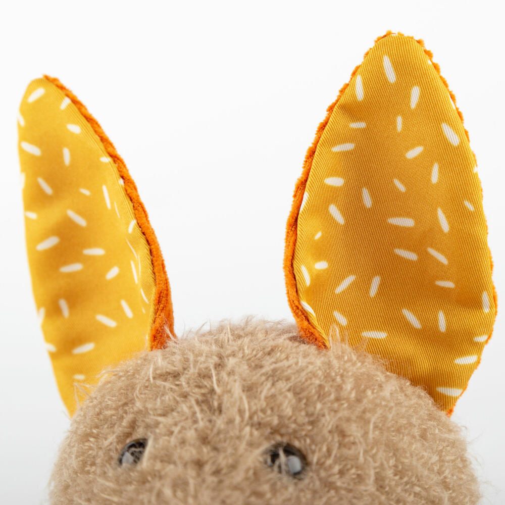 sigikid Patchwork Sweety Kangaroo Yellow, soft toy, plush toy, cuddly toy, polyester, 29 cm, 43231