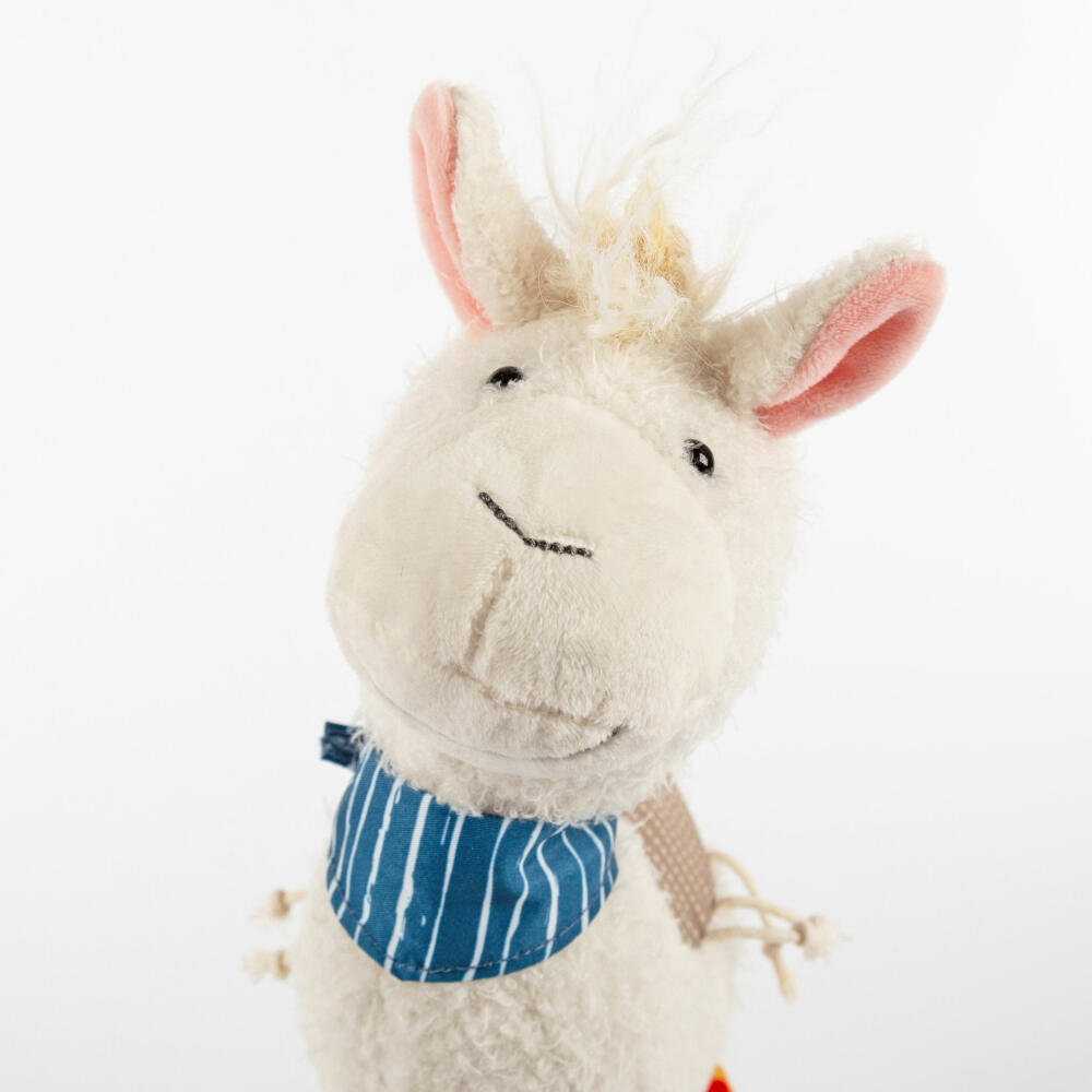 sigikid Patchwork Sweety Lama Yellow, soft toy, plush toy, cuddly toy, polyester, 29 cm, 43239