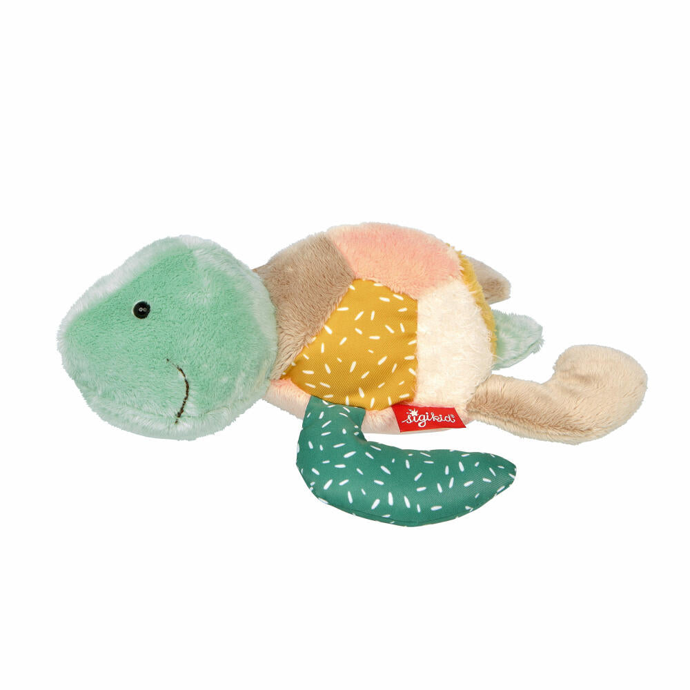 sigikid Patchwork Sweety Schildkröte Yellow, Kuscheltier, Plüschtier, Schmusetier, Polyester, 23 cm, 43291