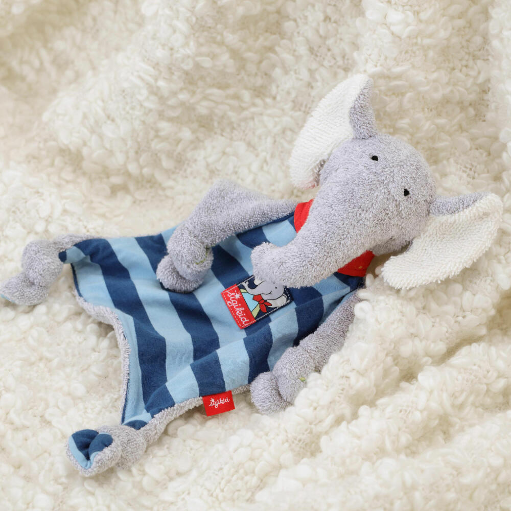 sigikid Schnuffeltuch Elefant Lolo Lombardo, Schmusetuch, Kuscheltuch, Babytuch, Schnuffel Tuch, Babyspielzeug, Baby Spielzeug, Baumwolle, 48935