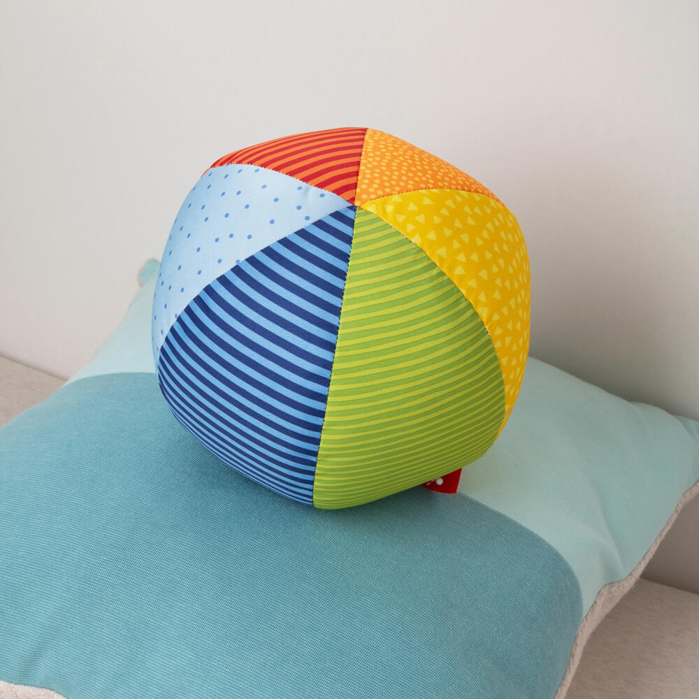 sigikid PlayQ Softball Groß, Stoffball, Spielball, Greifling, Babyspielzeug, Baby Spielzeug, Baumwolle, Ø 19 cm, 49581
