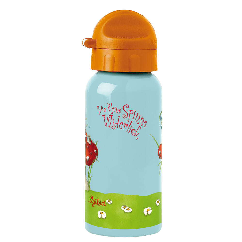 sigikid & friends Die kleine Spinne Widerlich Trinkflasche, Kindertrinkflasche, Kinder Flasche, Wasserflasche, Edelstahl / Kunststoff, 52882