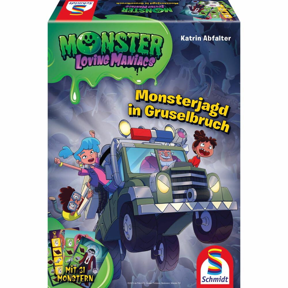 Schmidt Spiele Klein & Fein Monster Loving Maniacs Monster Hunt in Gruselbruch, Children's Game, Card Game, from 7 years, 40636