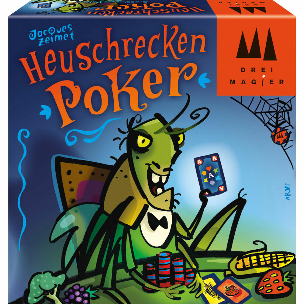 Schmidt Spiele Three Magicians Grasshoppers Poker, Card Game, Family Game, Board Game, 40893