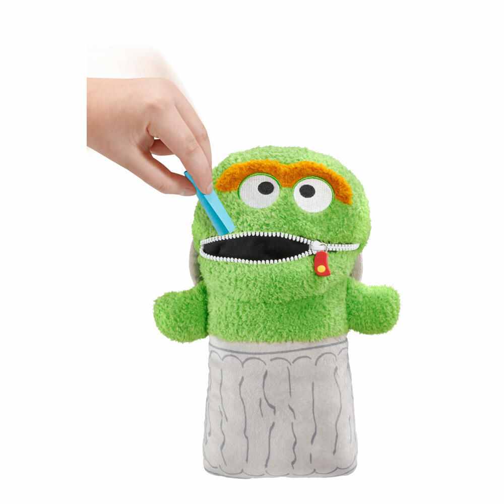 Schmidt Spiele Worry Eater meets Sesame Street Oskar from the Tonne, Plush Figure, Cuddly Toy, Plush, 29 cm, 42558