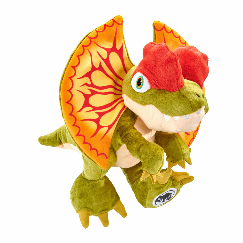 Schmidt Spiele Jurassic World Dominion Dilophosaurus, Plüschtier, Kuscheltier, Stofftier, Plüsch, 26 cm, 42774