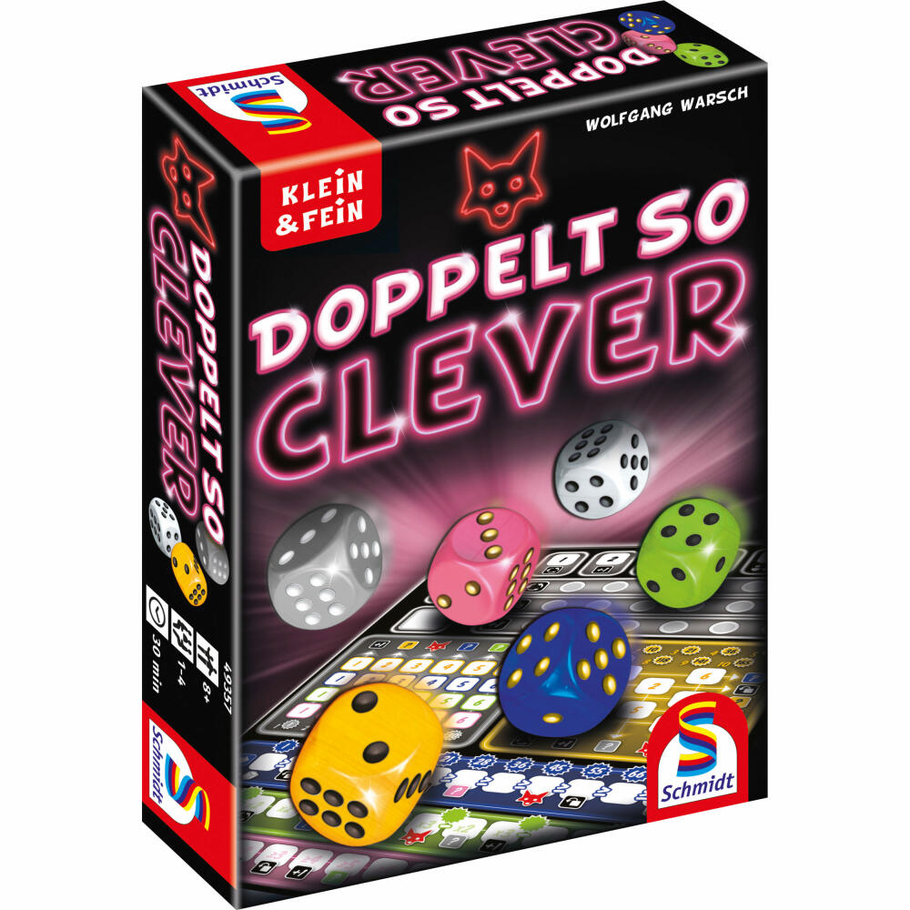 Schmidt Spiele Family Game Twice As Clever, Dice Game, Board Game, Dice Game, Ages 10+, 49357