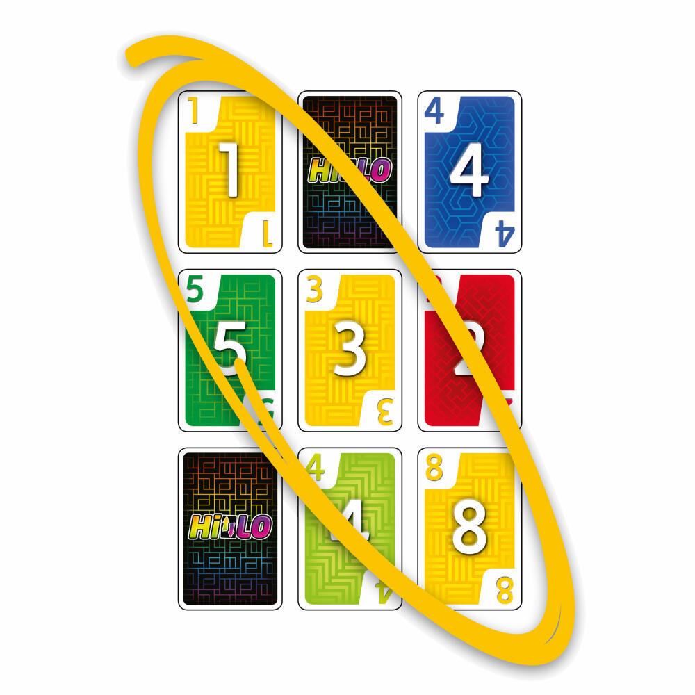 Schmidt Spiele Familienspiel HiLO, Kartenspiel, Denkspiel, Logikspiel, Karten Spiel, Ab 8 Jahre, 49362