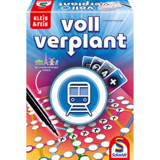 Schmidt Spiele Klein & Fein Voll verplant, Familienspiel, Flip & Write Spiel, Gesellschaftsspiel, 49399