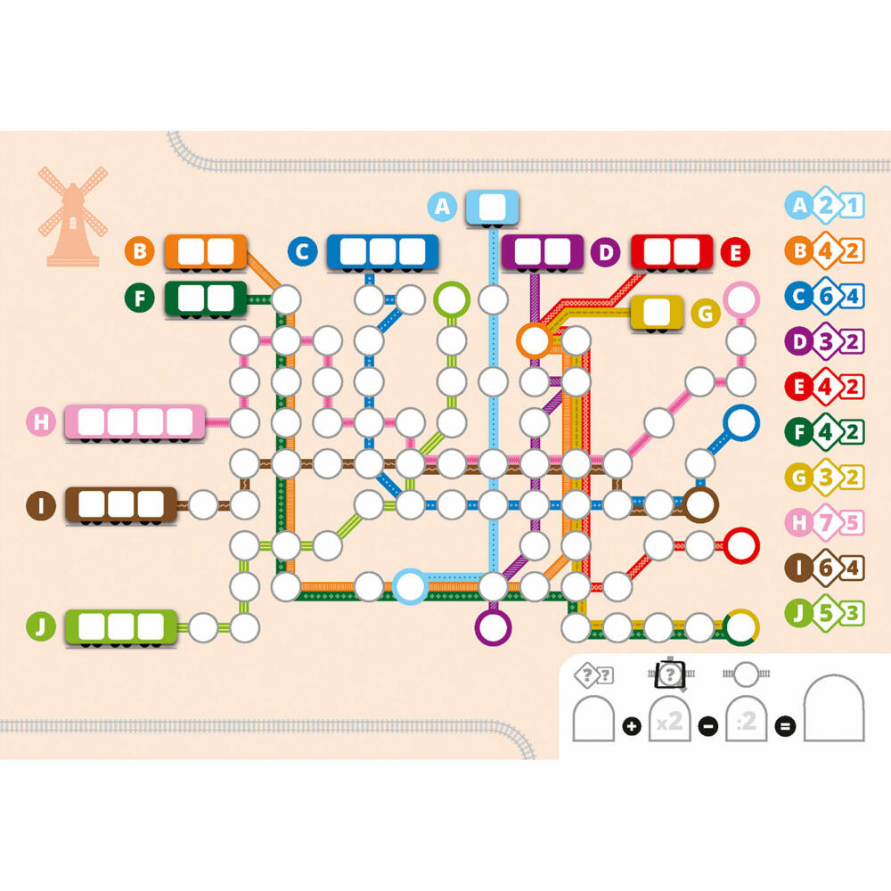 Schmidt Spiele Klein & Fein Fully Planned, Family Game, Flip & Write Game, Board Game, 49399