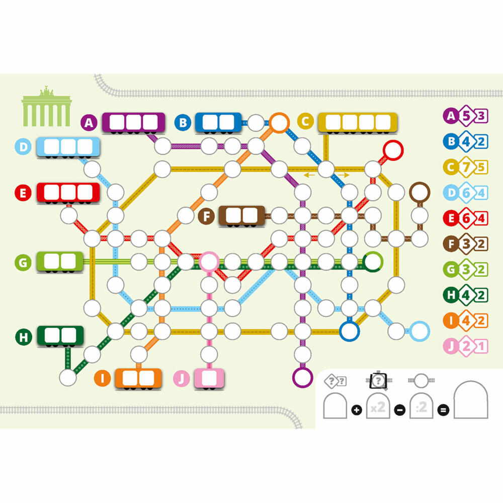 Schmidt Spiele Klein & Fein Fully Planned, Family Game, Flip & Write Game, Board Game, 49399