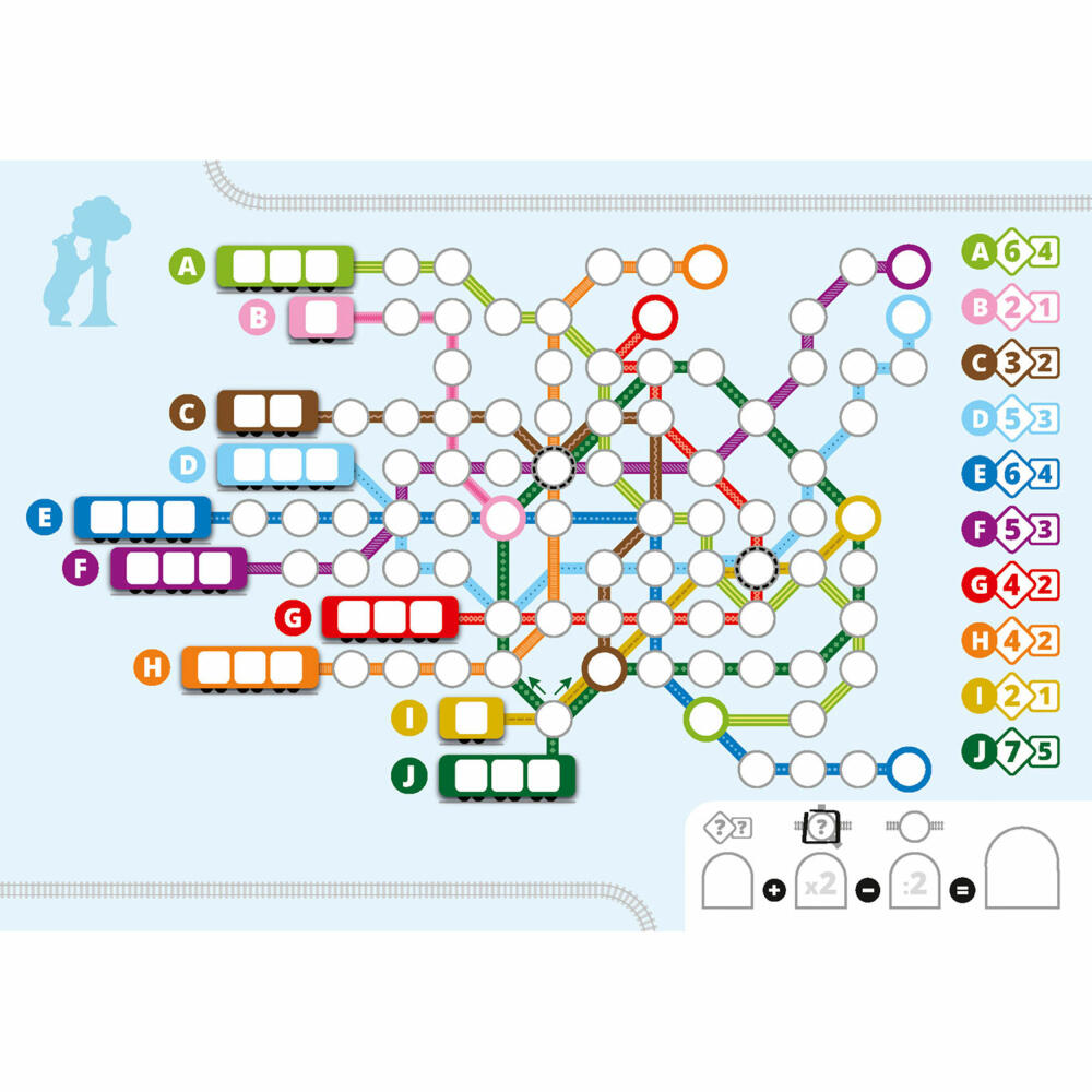 Schmidt Spiele Klein & Fein Fully Planned, Family Game, Flip & Write Game, Board Game, 49399