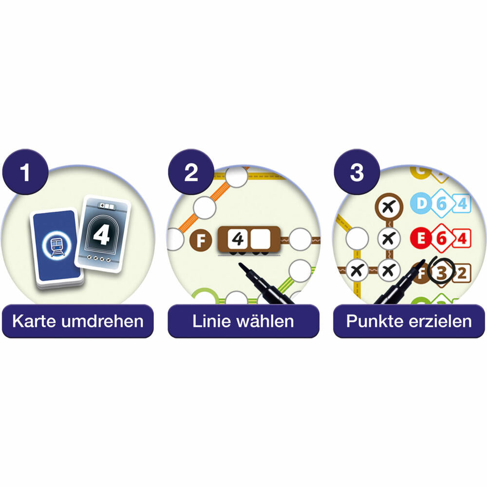 Schmidt Spiele Klein & Fein Fully Planned, Family Game, Flip & Write Game, Board Game, 49399