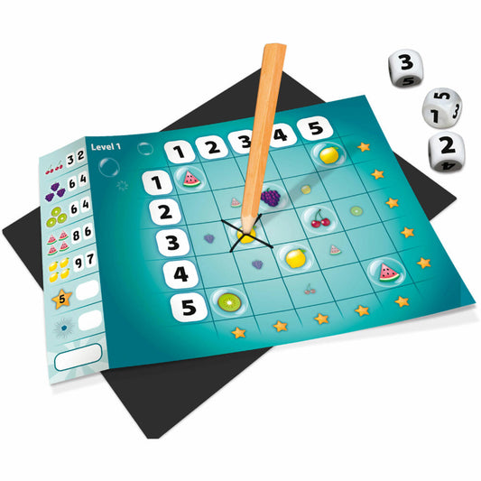 Schmidt Spiele Klein & Fein Echt Spitze, Familienspiel, Würfelspiel, Roll & Write Spiel, 49406