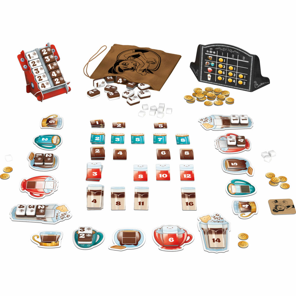 Schmidt Spiele Café del Gatto, Familienspiel, Legespiel, Gesellschaftsspiel, ab 8 Jahre, 49430