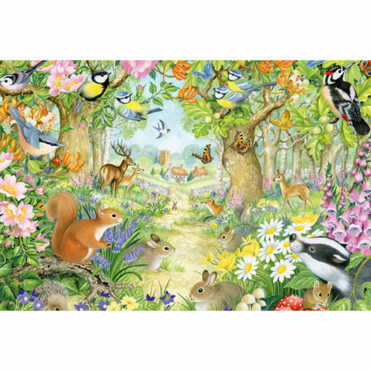 Schmidt Spiele Tiere im Wald, Kinderpuzzle, Kinder Puzzle, Kinderpuzzles, 100 Teile, 56370