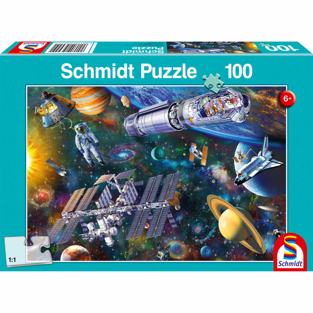 Schmidt Spiele Weltraumspaß, Kinderpuzzle, Kinder Puzzle, ab 6 Jahre, 100 Teile, 56455