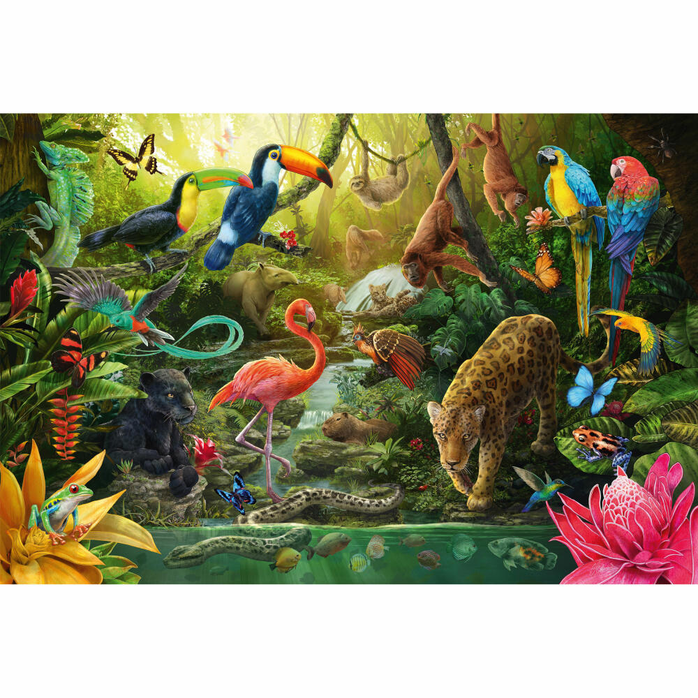 Schmidt Spiele Urwaldbewohner, Kinderpuzzle, Kinder Puzzle, ab 7 Jahre, 150 Teile, 56456