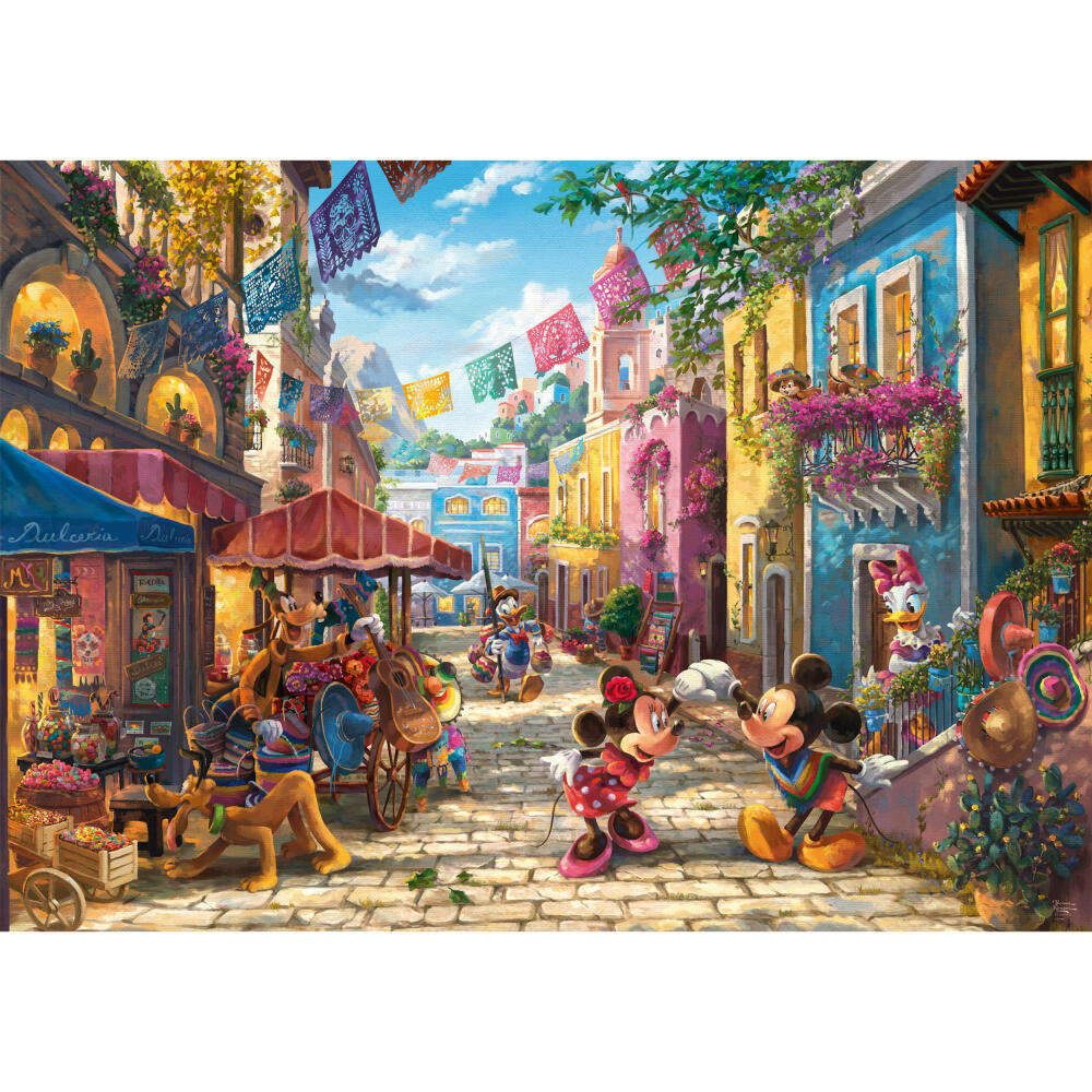 Schmidt Spiele Puzzle Disney Dreams Collection Mickey & Minnie in Mexico, Thomas Kinkade, Adult Puzzle, 6000 Pieces, 57397