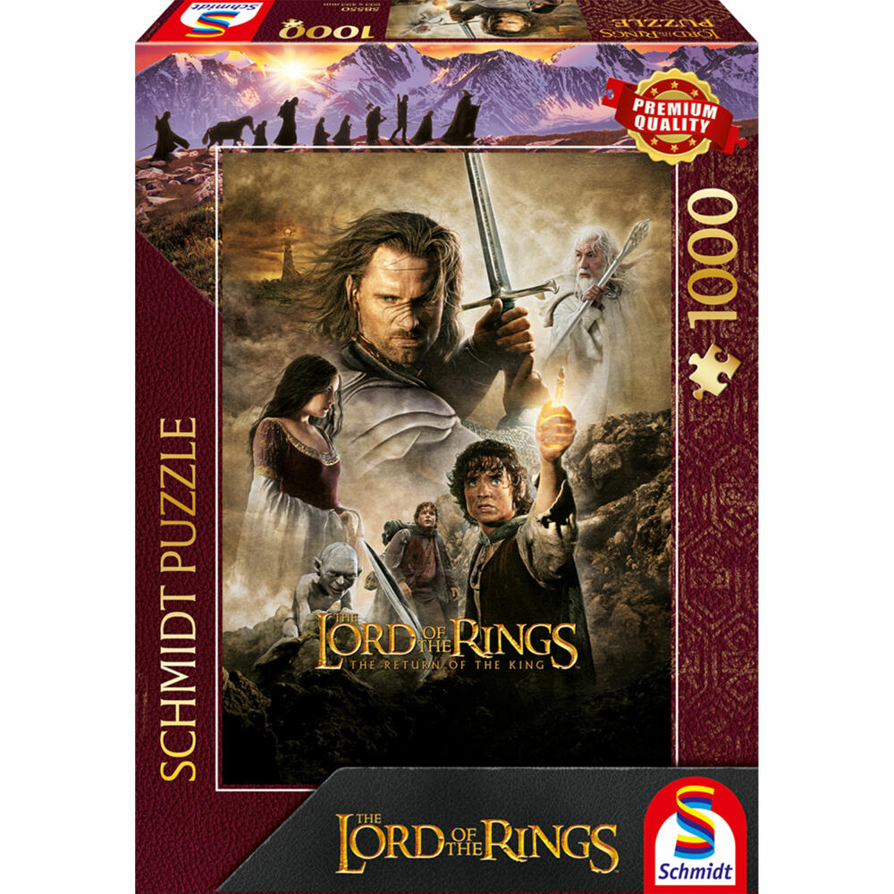 Schmidt Spiele Herr der Ringe The Return of the Ring, Puzzle, Erwachsenenpuzzle, Premium, 1000 Teile, 58550