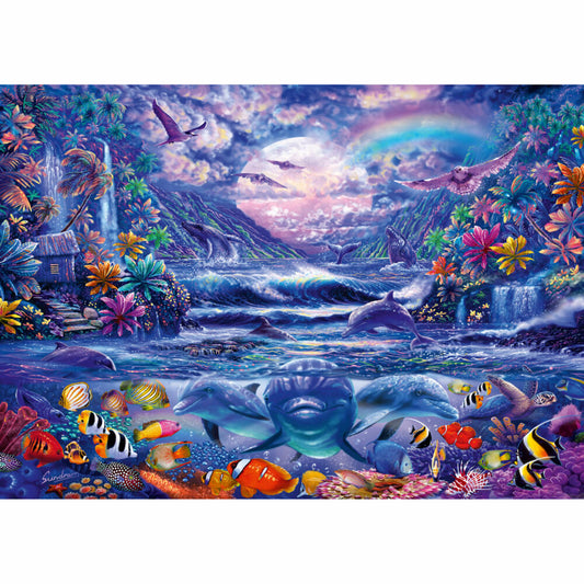 Schmidt Spiele Puzzle Mondschein-Oase, Tiere, Oase, Erwachsenenpuzzle, 1000 Teile, 58945