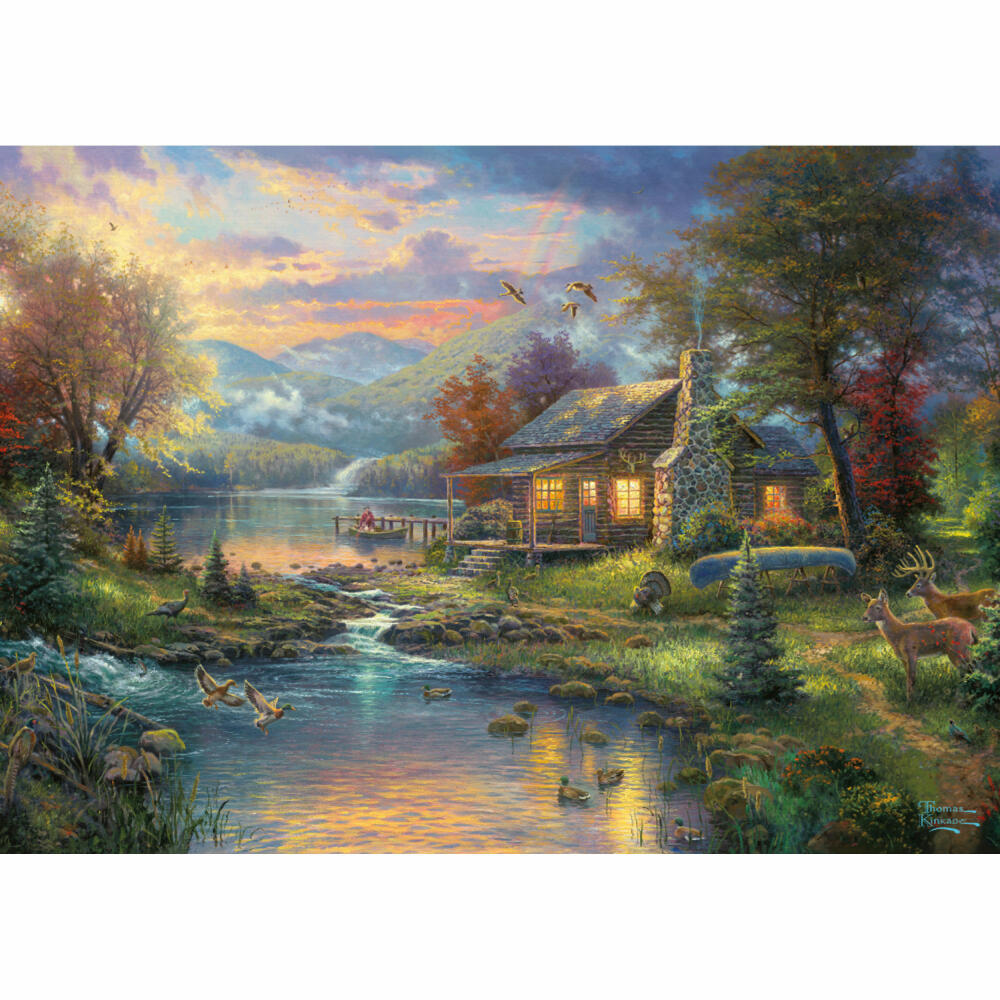 Schmidt Spiele Nature Paradise, Thomas Kinkade, Puzzle, Erwachsenenpuzzle, Nostalgiedose, 500 Teile, 59691