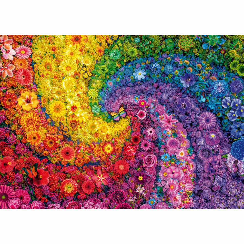 Schmidt Spiele Puzzle Kunterbunter Blütenwirbel, Standard, Erwachsenenpuzzle, 2000 Teile, 59744