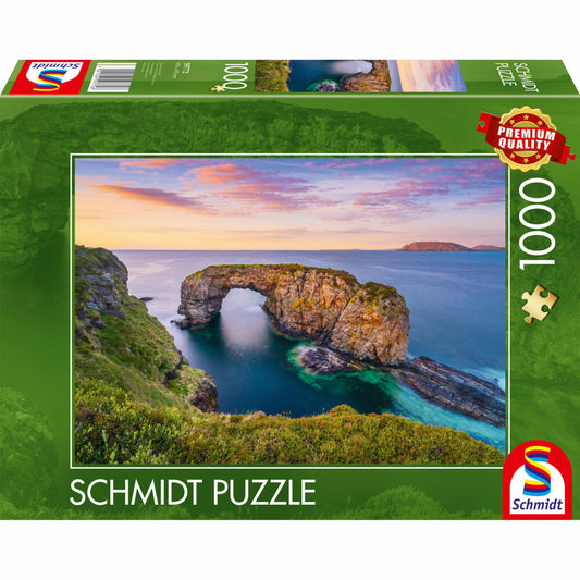 Schmidt Spiele Puzzle Ireland, Co.Donegal, Fanad, Great Pollet sea arch, Erwachsenenpuzzle, Standard, 1000 Teile, 59772