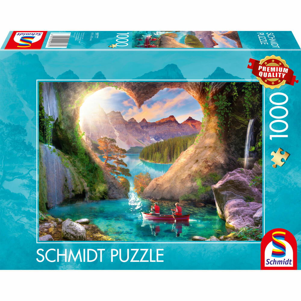 Schmidt Spiele Puzzle Ausblick mit Herz, Standard, Erwachsenenpuzzle, 1000 Teile, 59777