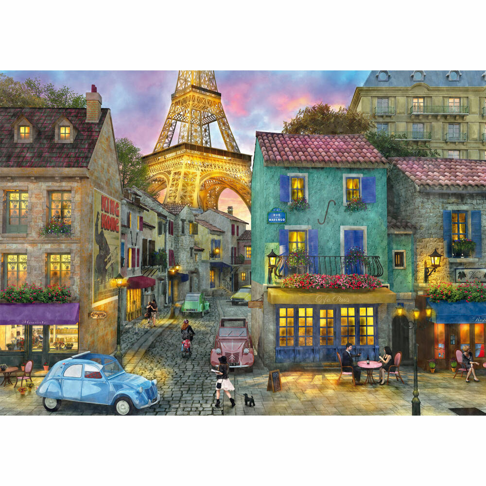 Schmidt Spiele Puzzle In den Straßen von Paris, Standard, Erwachsenenpuzzle, 1000 Teile, 59780