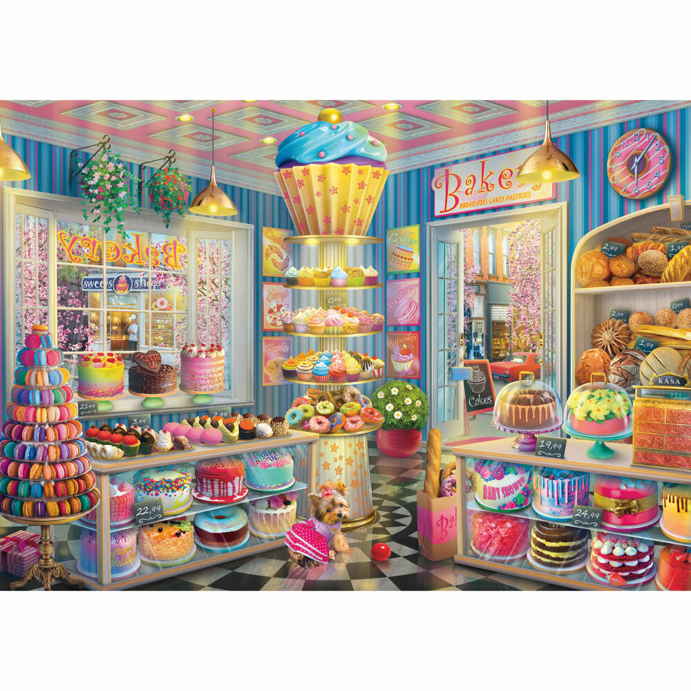 Schmidt Spiele Puzzle Bunte Bäckerei, Standard, Erwachsenenpuzzle, 1000 Teile, 59785