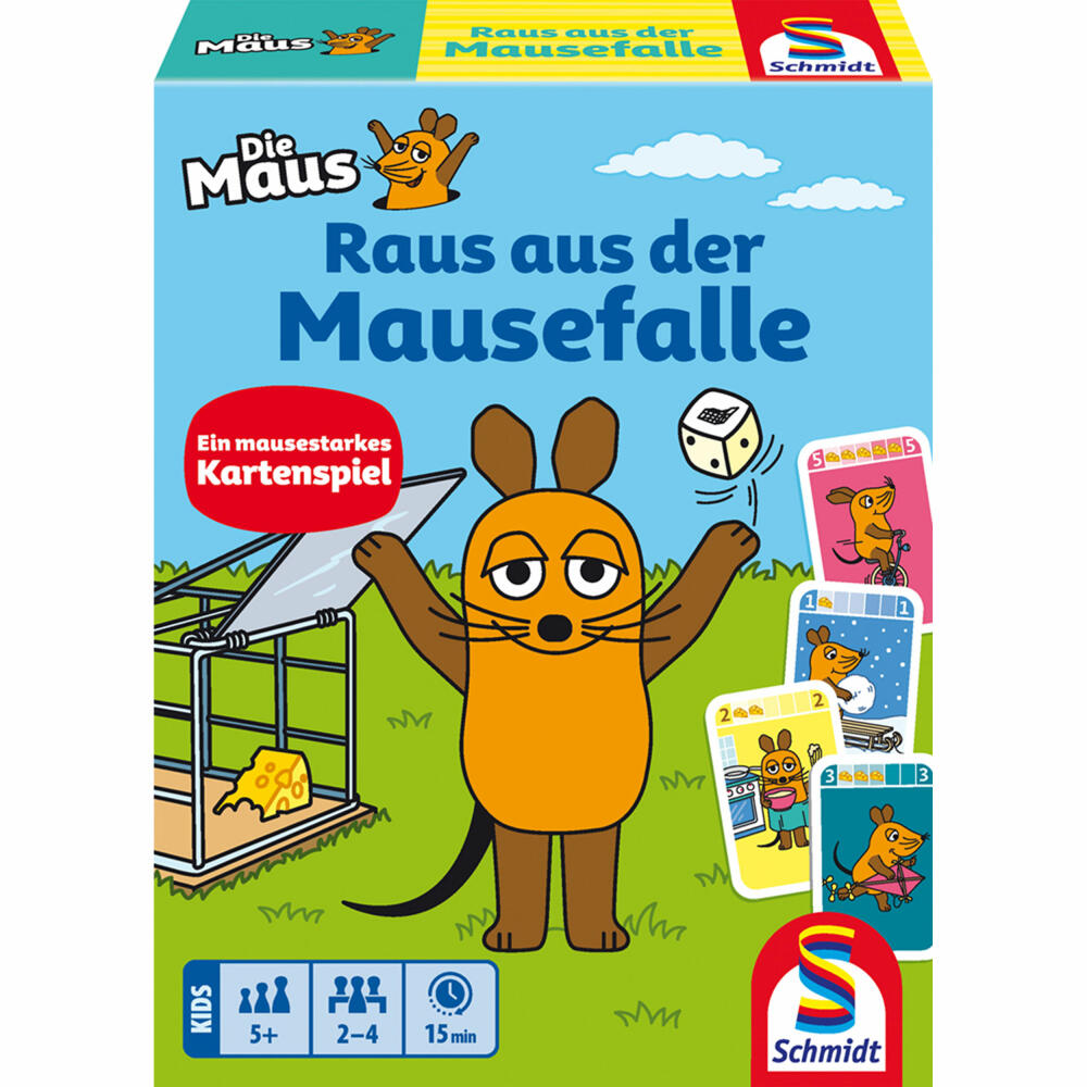 Schmidt Spiele Die Maus Raus aus der Mausefalle, Kinderspiel, Kartenspiel, Kinderkartenspiel, ab 5 Jahren, 75063